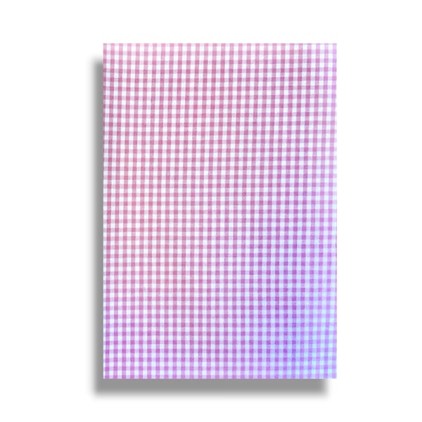 A4 Sheet of Fabric Backed Felt - Pink Gingham