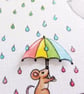 Rainbow Rain 'Ellie' Elephant Birthday Card - Personalised - Image 4