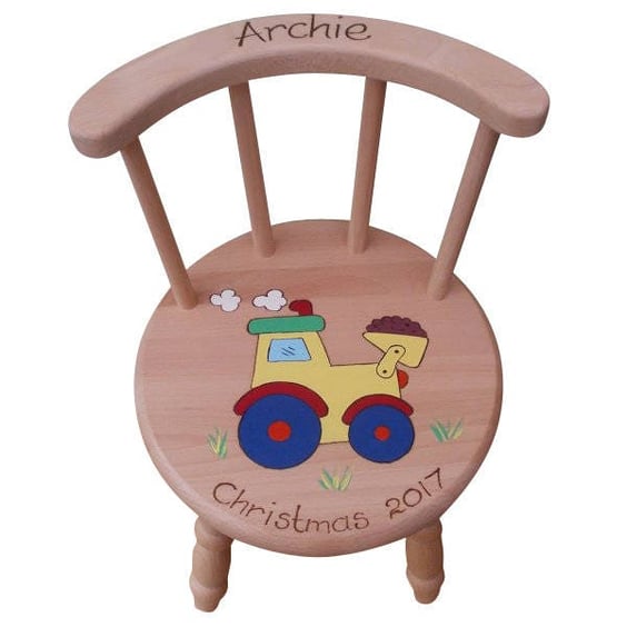 Personalised Child's Stick Back Chair for Boys