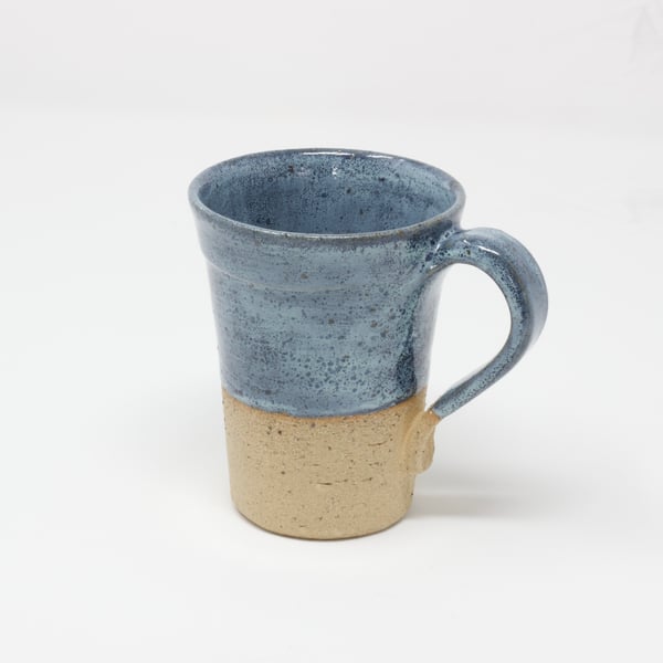 Blue speckled textured clay cup