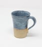Blue speckled textured clay cup - Image 1