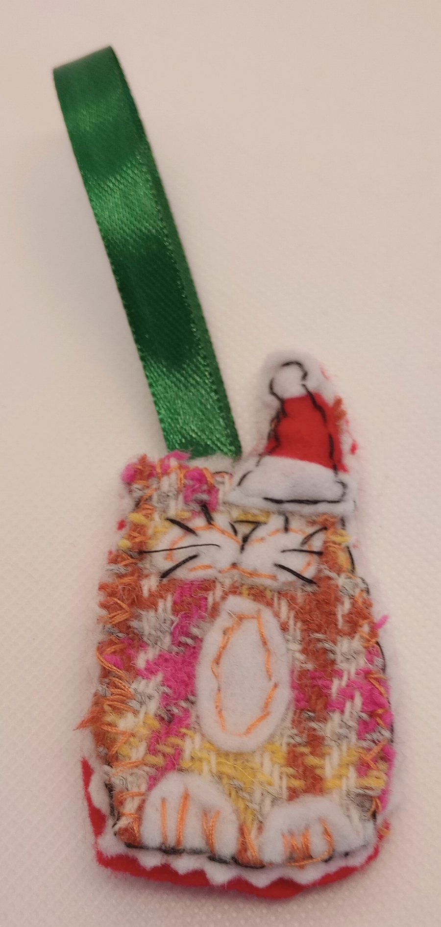 Cat Tweed Christmas tree decoration 