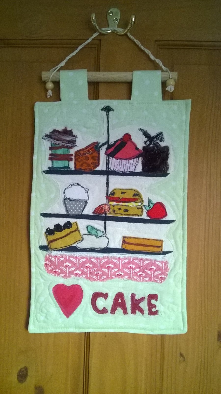 Love Cake Mini Quilt Wall Hanging