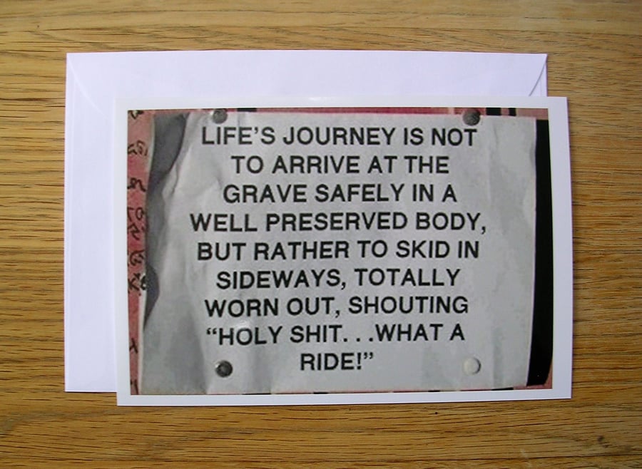 "Life's Journey" Philosophical Greeting Card!