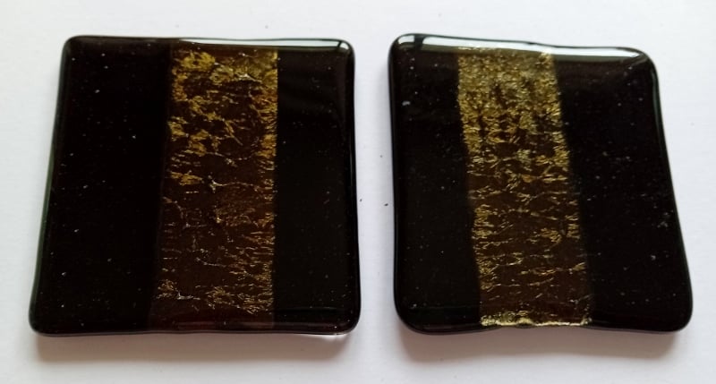 Fused glass coasters