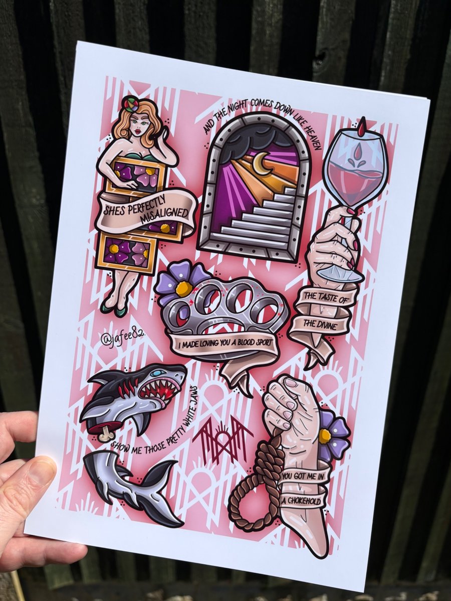 Sleep Token Full Colour New School Tattoo Flash Print
