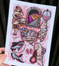 Sleep Token Full Colour New School Tattoo Flash Print