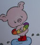 Birthday Card - Pig in a Puddle - Image 6