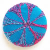 Buttons 1 inch button Hand Dyed Silks and Cottons Free Machine Embroidery Button