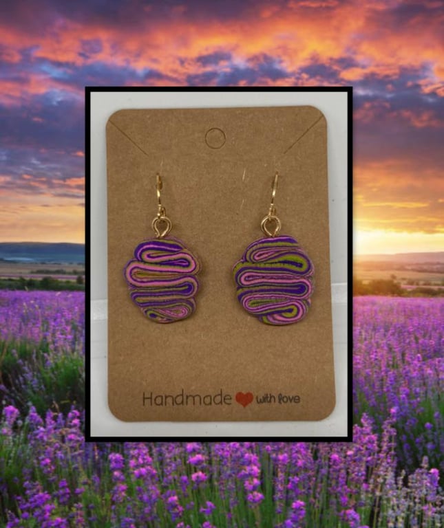 Outlet Lavender fields drop earrings