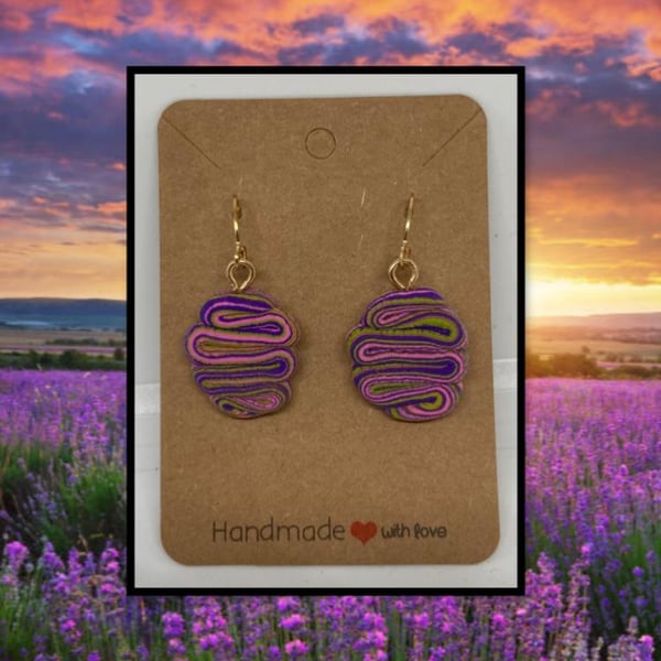 Outlet Lavender fields drop earrings