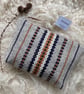 Wool Pouch - Caramel. Handwoven in Wales