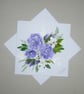 original art hand painted floral blank card ( ref FA403 K1 )