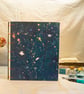8x10 inch Journal - Black-Eyed Susans with Gold and Pink Ink (Folksy146) - Image 1