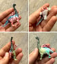 Muli-Coloured Brontosaurus Dinosaur Ornament - Upcycled Toy - Image 2