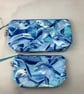 Dolphins makeup bag, Dolphin zip bag, 2 size options, Handmade - Image 8