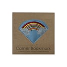 Blue skies Rainbow Corner Bookmark: Vinyl Bookmark