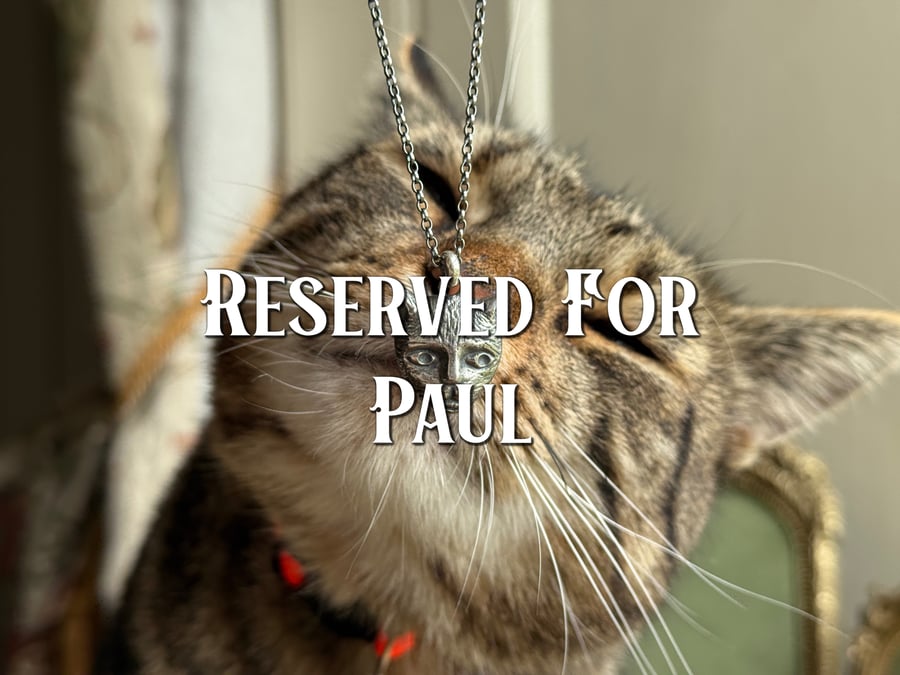 RESERVED Sterling Silver Medieval Cat Pendant . Medieval Manuscript Cat Pendant 