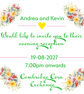 Floral Evening Wedding Invitation – Summer Wedding Reception Invite - Image 2