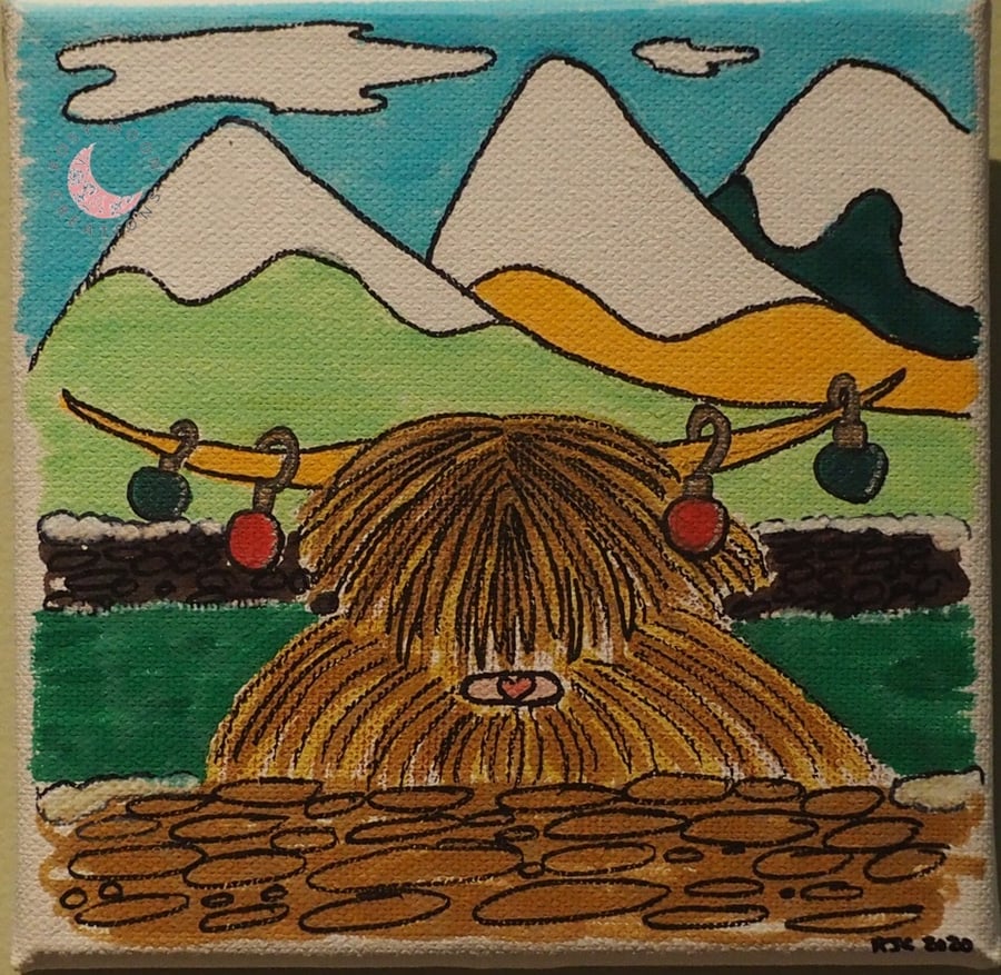 Christmas Highland Cow Picture 