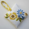 Vintage Flower Embroidered Lavender Bag