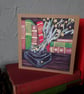 Inkwell and Books -  6inch card 