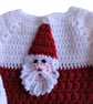 Festive Crochet Baby Jumper Santa Father Christmas, Red White Sweater 1-2 years  - Image 6
