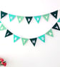 Felt Happy Birthday Bunting in Calming Sea Greens - Reusable Party Banner - Image 6