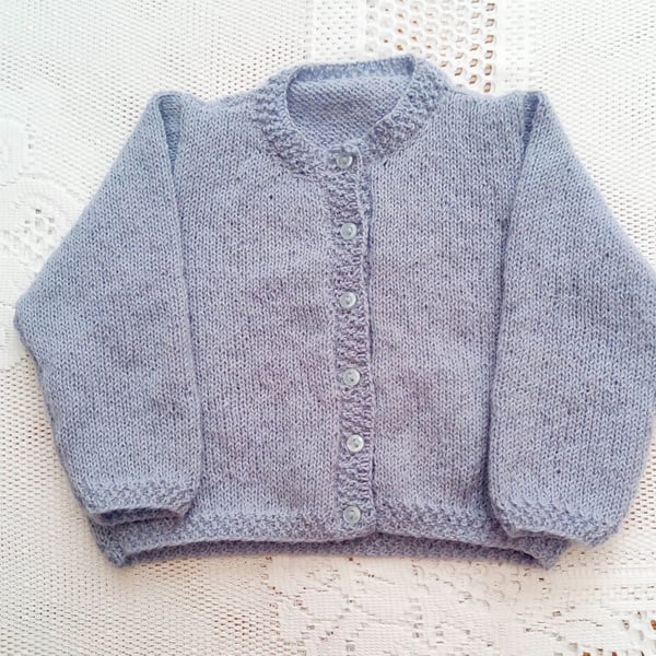 Classic Baby Cardigan Knitted in Alpaca Yarn, Prem Sizes Available, Custom Make
