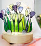 Crocus  Stained Glass Suncatcher Tea Light Holder  - Image 6