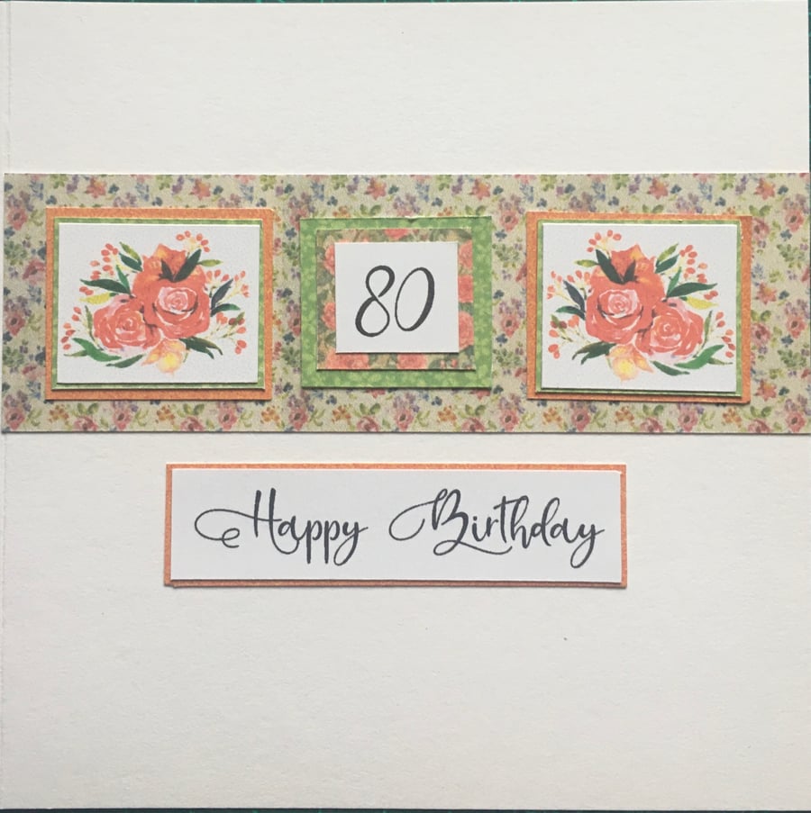 Happy 80th Birthday Card 