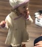 White merino coat and hat ,available now - Image 1