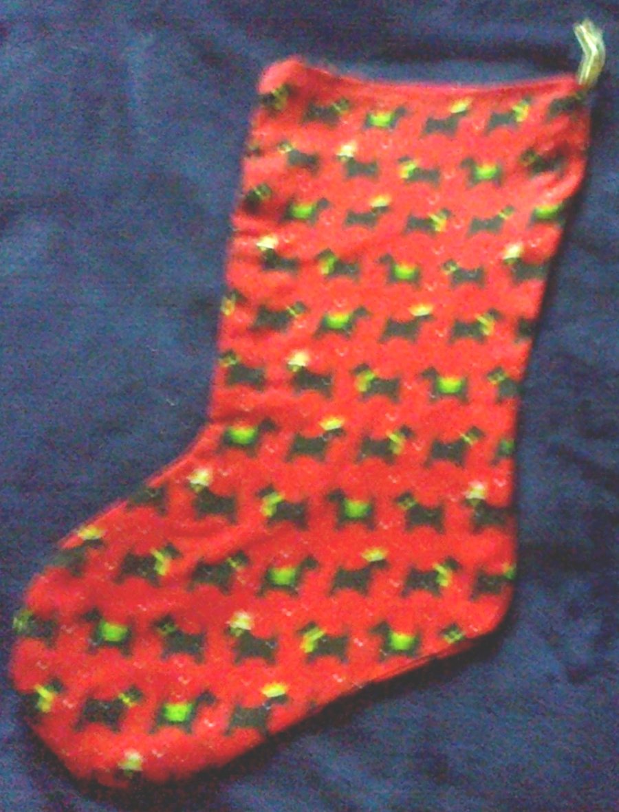 Scotties on parade Christmas stocking