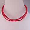 Wrapped silk choker style necklace in red silk - Scarlett