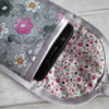 Pink, Grey and White Floral Glasses or Phone Case