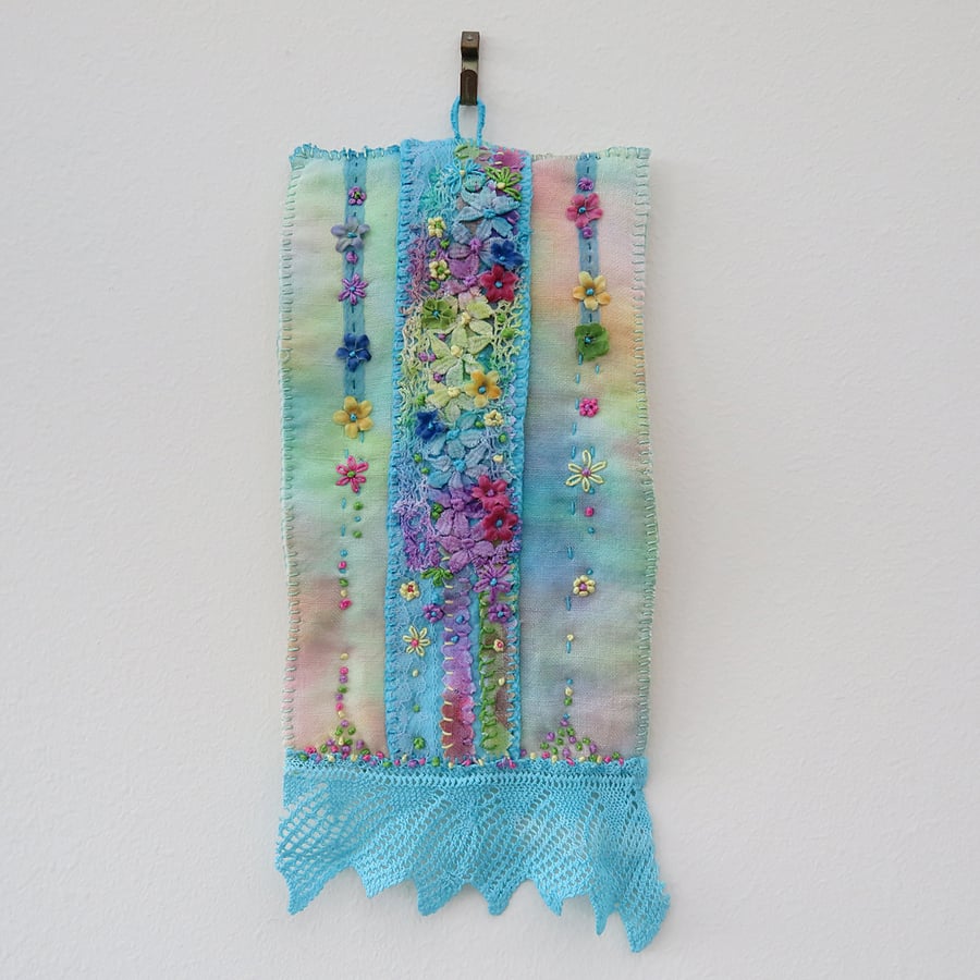 A Flower Cascade - Textile hanging