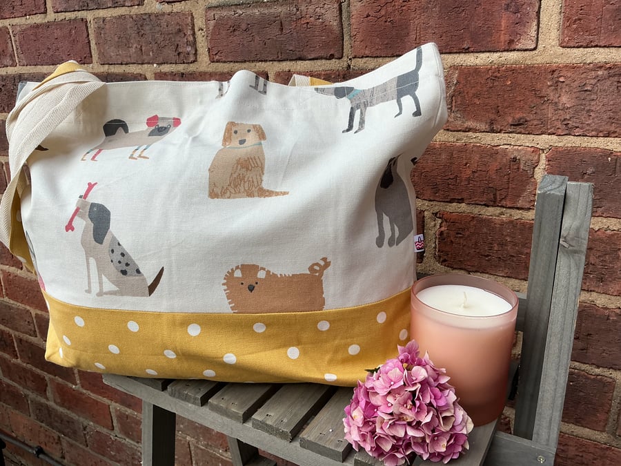 Cute Dogs Organiser Two Tone Shopper