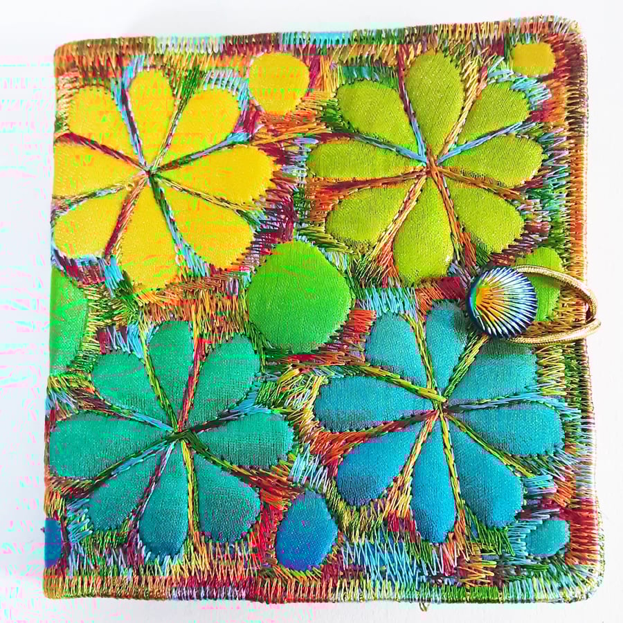 Needle Case for Sewing with Botanical Design 