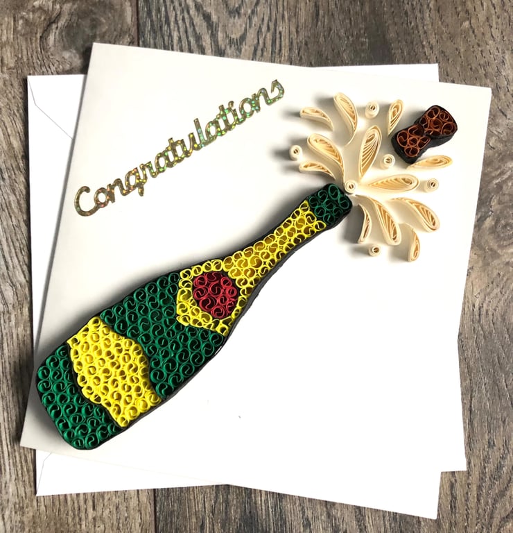 Stunning Handmade Quilled Congratulations Card