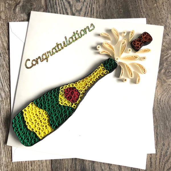 Stunning Handmade Quilled Congratulations Card