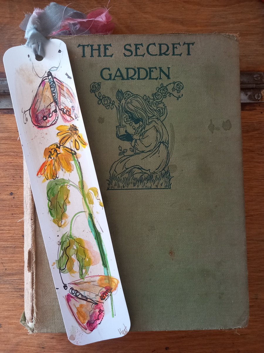 Handmade Bookmark ' moth magic '