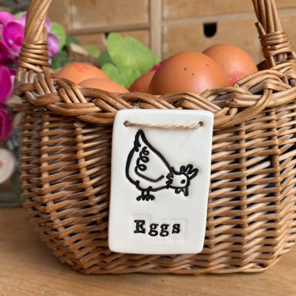 Ceramic Chicken Motif Eggs Tile