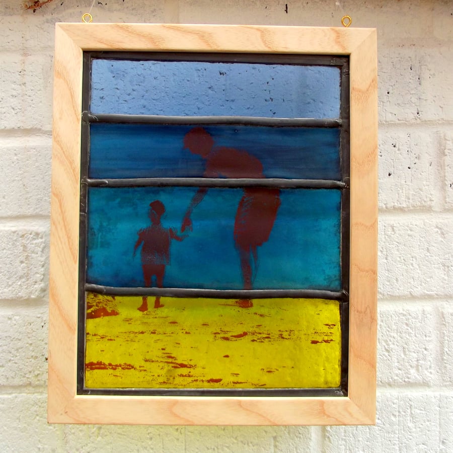 Contemporary Stained Glass, Take my Hand 