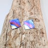  Handmade Diamond Shaped Coloured Titanium Earrings - UK Free Post