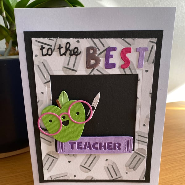 Handmade teacher appreciation card