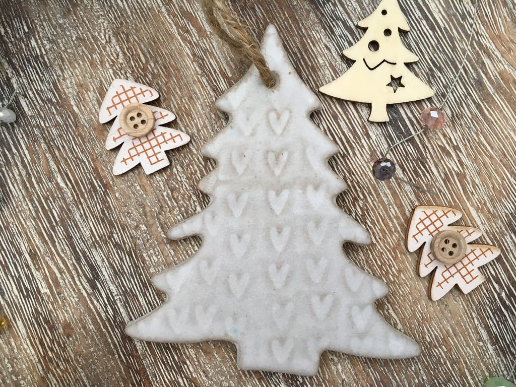 Ceramic tree hanger, ceramic tree, christmas tree hanger, christmas decoration