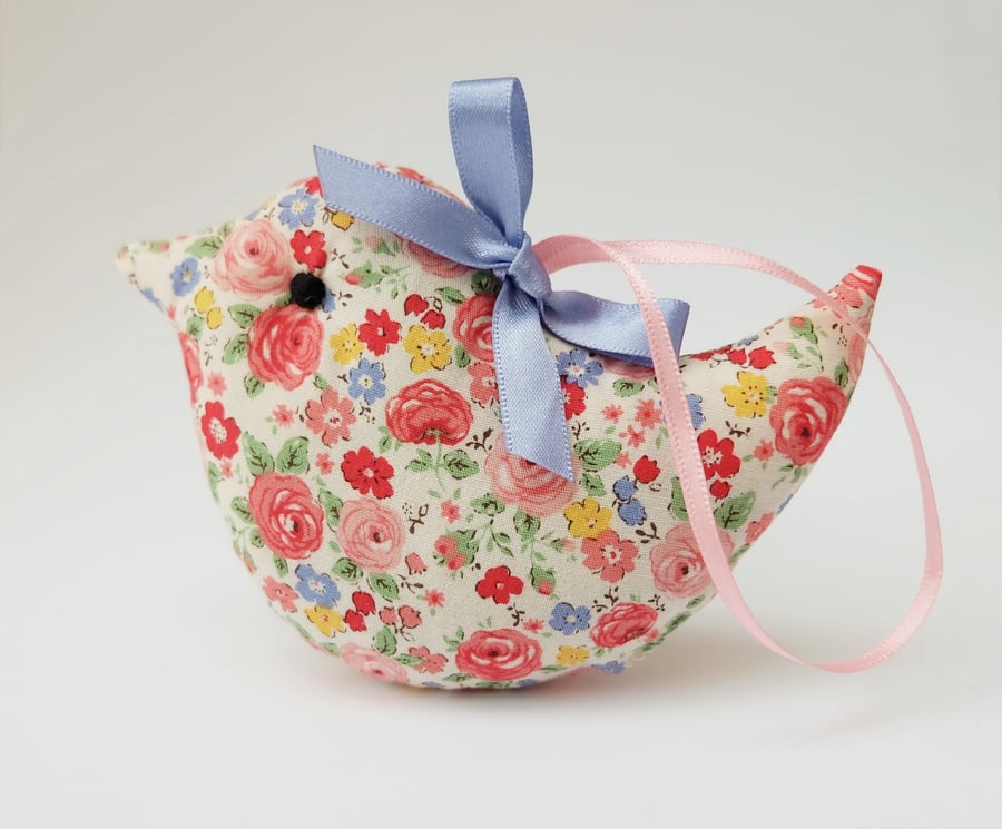 SPECIAL PRICE Lavender Sachet Bird, Little Rosy Floral Bird Decoration