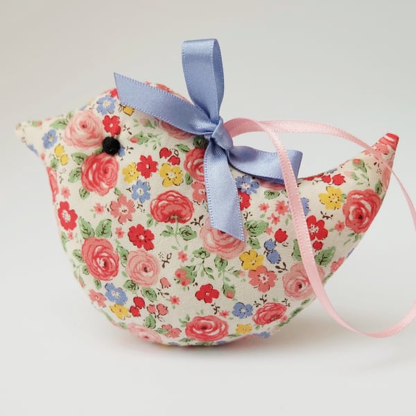 SPECIAL PRICE Lavender Sachet Bird, Little Rosy Floral Bird Decoration