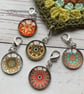Stitch markers for crochet & knitting Autumn mandala - Image 2