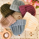 Cosy Ribbed Baby Beanie Hat age 0-3 months